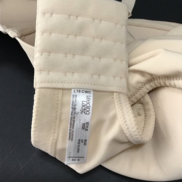 Leading Lady The Brigitte Full Coverage Underwire Bra 5028 in Nude Size 50C. - Picture 7 of 12